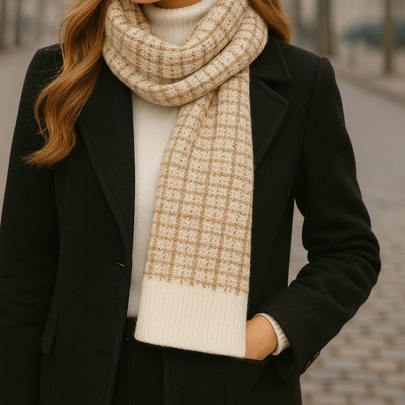 Knit Ivory Cream Scarf - Picture 1 of 1
